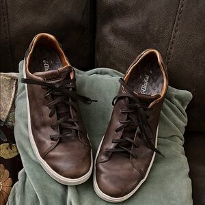 OluKai Men's Brown Leather Sneakers